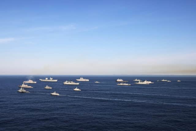 During the weekend, a task force of 25 ships from 11 nations gathered close to Norway at the start of the training, including six Royal Navy ships and more than 2,000 UK military personnel.