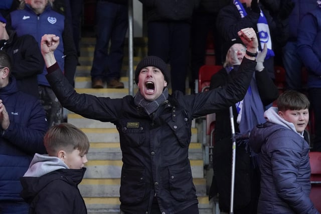 An own goal from Tom Bradbury had Pompey fans celebrating, only for two Liam Sercombe goals to cancel out the Blues' opener.