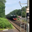 The Flying Scotsman at Swanwick station, where it stopped to be watered