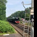 The Flying Scotsman at Swanwick station, where it stopped to be watered
