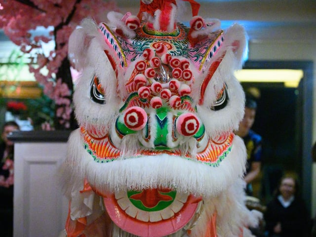 Compass Rose has celebrated the Chinese New Year with a dragon dance and festivities.
Picture: Keith Woodland (100221-66)