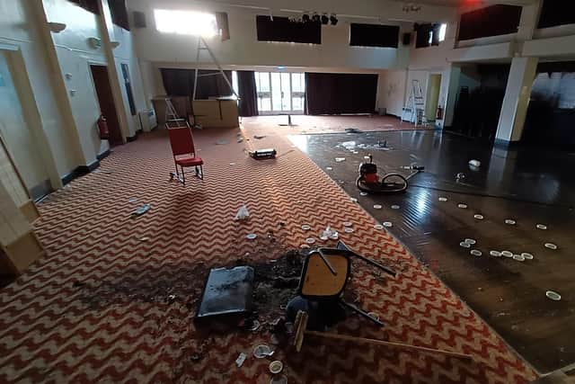 The state of The Blue lagoon after vandals broke into the building. Picture: Russell Simpson.