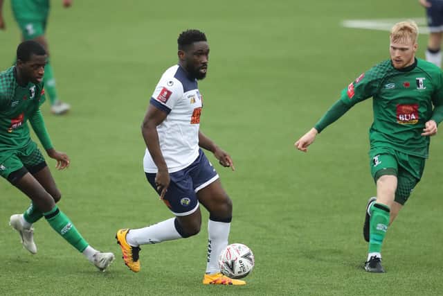 Godfrey Poku is one of four Hawks players who are still self-isolating with Covid-19. Photo by Dave Haines