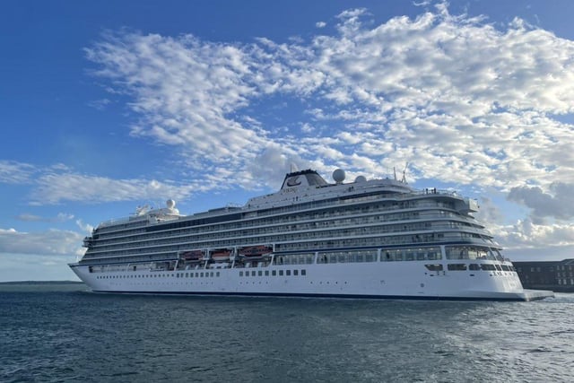 Viking Venus in Portsmouth on April 16 after sailing to Portsmouth International Port.