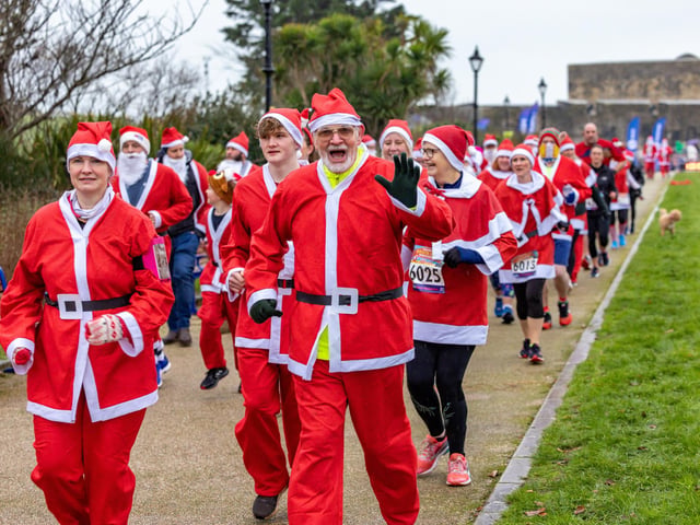 The Santa Fun Run at Southsea Castle