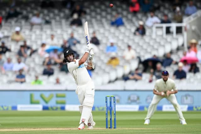 Colin de Grandhomme smacked a career best 174 not out on his first class debut for Hampshire against Surrey. Photo by Gareth Copley/Getty Images.