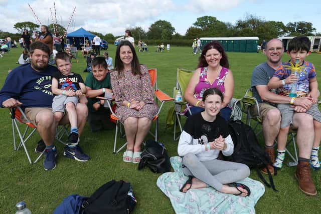 The Wells-Fawcett and Stanfield families. WAVE music festival, Hayling Island. Picture: Chris Moorhouse (jpns 030721-10)