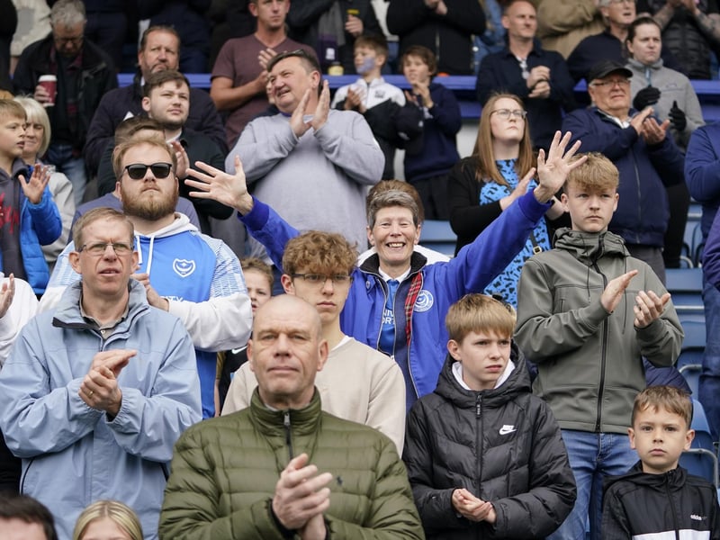 Blues fans were out in force for Pompey's final game of the season against Wycombe