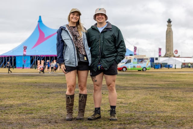 Francesca Mant (26) and Charlie Floyd (25) who came down from London to see Jamie T. Picture: Mike Cooter (240824)