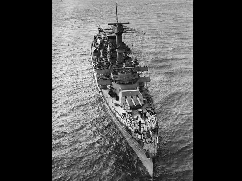 11th July 1934: The cruiser Leipzig becoming the first German warship to visit Britain since 1914 as it arrives in Portsmouth harbour. (Photo by R. Wesley/Fox Photos/Getty Images)
