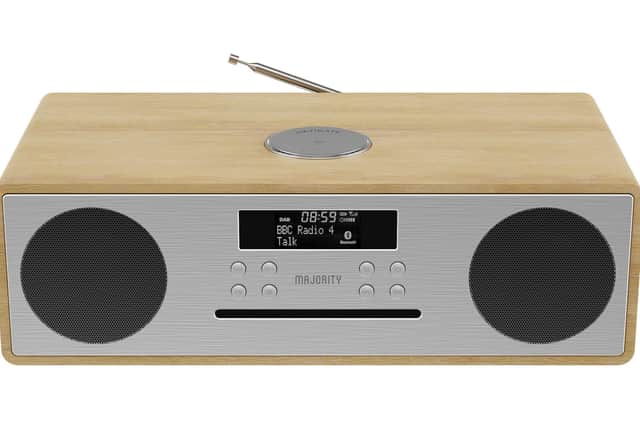 Majority Oakington DAB+ Radio & CD Player Music System- Oak