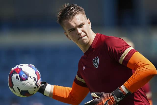 New Pompey keeper Josh Griffiths.