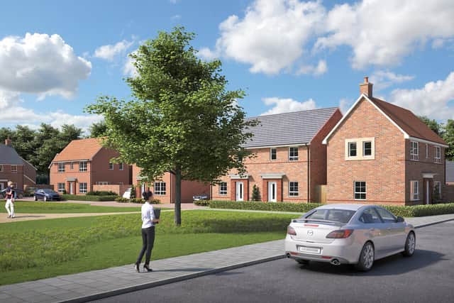 Barratt Homes plan in Sinah Lane, Hayling Island. Images from 2018 original submission.