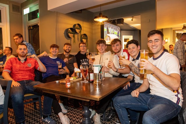 Pictured - Friends from Drayton enjoying the game. Photos by Alex Shute.