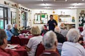 Alan Mak MP talks to members of Purbrook Heath Bowls Club