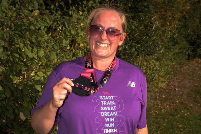 Vicki Roe-Shawyer completed the parkrun after finishing the London Marathon the previous week.  Picture: Keith Woodland