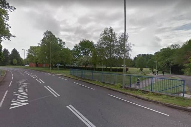 The girl, 12, was approached inappropriately by the stranger between Winklebury Way and Churchill Way North, on the Waterworks Pathway. Picture: Google Street View.