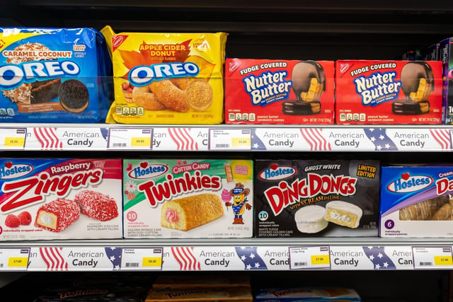 Classic Twinkies and other American snacks are in high demand at the Premier Store, with Imityaz regularly keeping stock back for eager customers. Picture: Mike Cooter (161221).