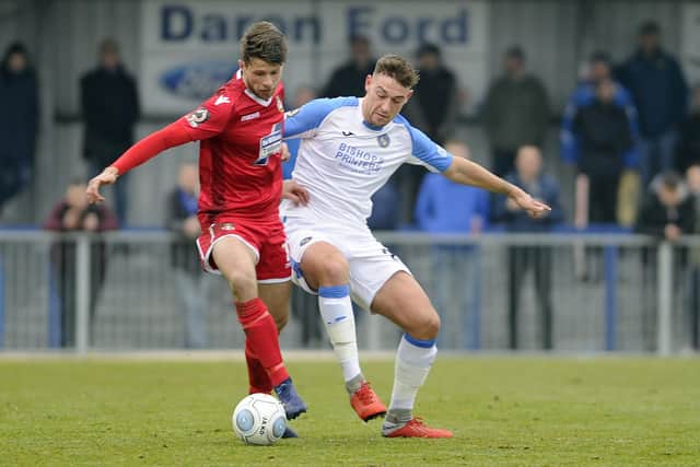 Tyler Cordner, right, could feature for AFC Bournemouth in their Hampshire Senior Cup tie at Moneyfields. Picture: Ian Hargreaves
