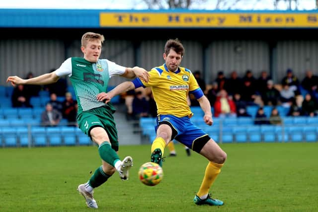 Danny Hollands was back for Gosport against Hendon. Picture by Tom Phillips