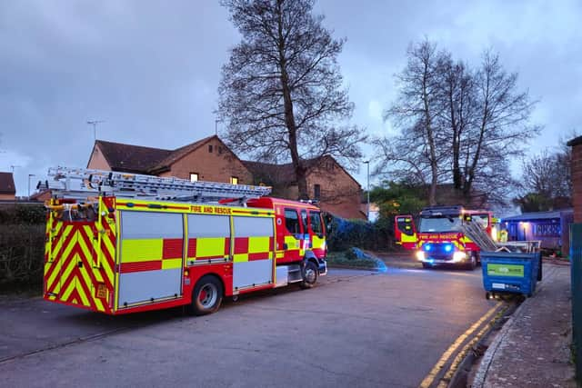 Firefighters at Manor Infant School. Pic: Stu Vaizey