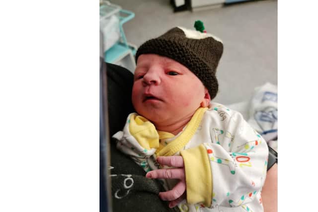 Grace Elizabeth Parsons was born at 1.17am on December 25. Picture: Steven Parsons