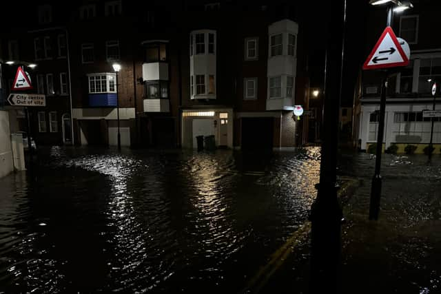 Flooded streets of Old Portsmouth last night as captured by Marcin Jedrysiak.