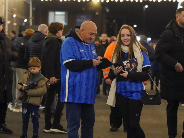 Pompey fans backed their team to a crucial Championship survival win over Cardiff last night.