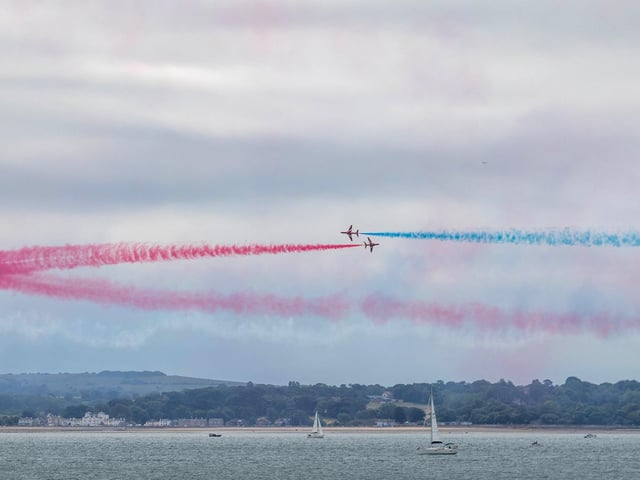 Red Arrows over Ryde, Isle of Wight