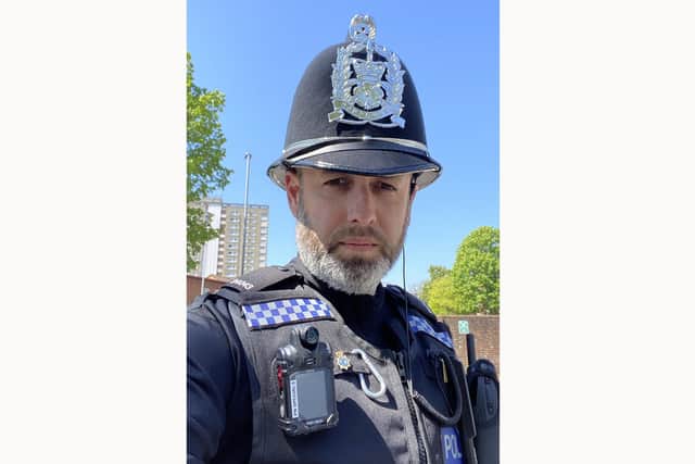 University of Portsmouth IT support technician, Stuart Graves, 46, has been volunteering as a special constable during the coronavirus pandemic.