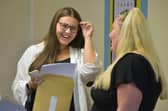Smiles all around as this pupil picks up her grades at Fareham Academy