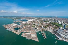 Wide angle overhead of Portsmouth Historic Dockyard and HM Naval Base Portsmouth.

Picture: Shaun Roster