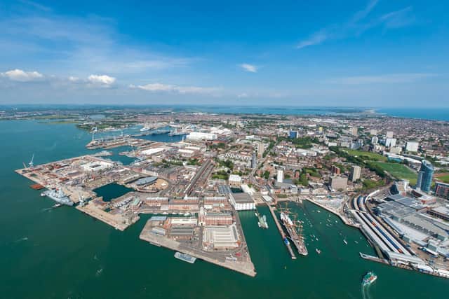 Wide angle overhead of Portsmouth Historic Dockyard and HM Naval Base Portsmouth.

Picture: Shaun Roster