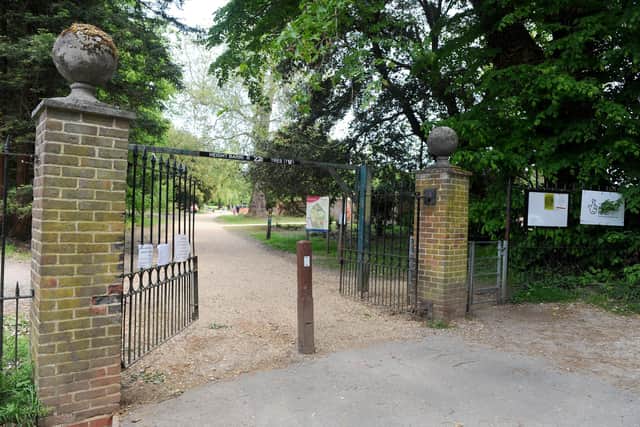 The entrance to Staunton Country Park where searches have been taking place for the past four days.

Picture: Sarah Standing (170520-8625)