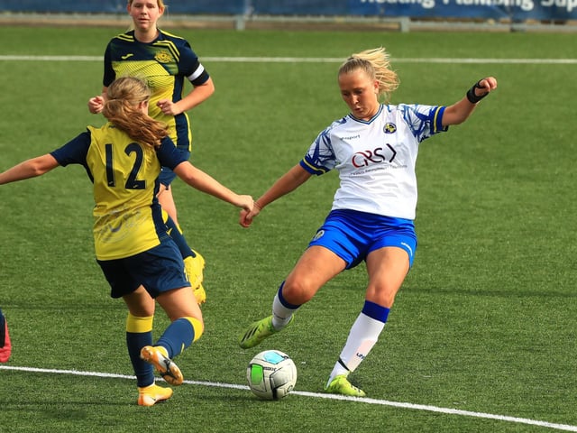 Hawks' Jodie Burchell, left, and Ella Wright. Picture by Dave Haines
