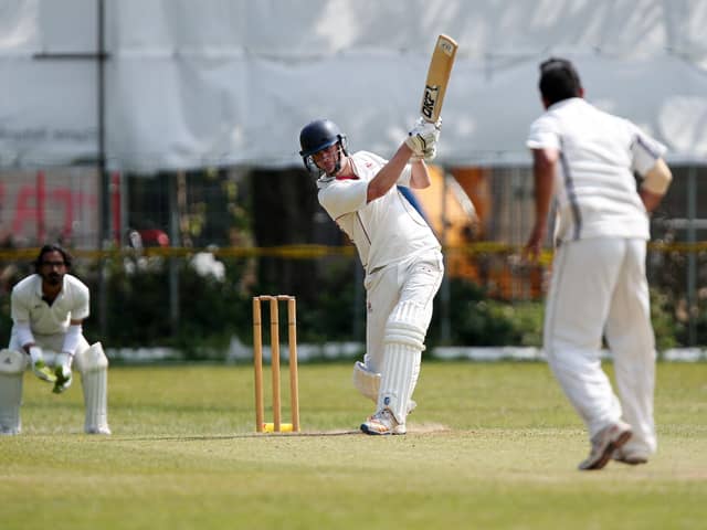 Matt Williams batting for Portsmouth & Southsea 2nds against Kerala. Picture: Chris Moorhouse