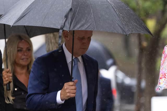 Former talk show host Jeremy Kyle arrives at Winchester Coroner's Court, Hampshire, where he is due to give evidence in the inquest into the death of 63-year-old Steve Dymond, who is believed to have killed himself seven days after filming for the ITV's The Jeremy Kyle Show, in May 2019. Picture date: Thursday September 5, 2024. Pic: Jordan Pettitt/PA Wire