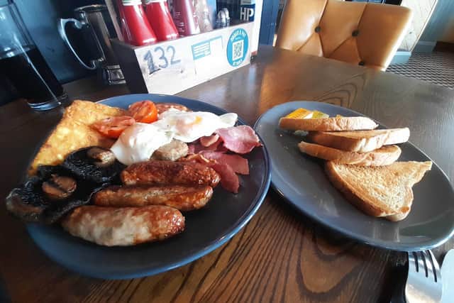 The mega Irish breakfast certainly lives up to it's name.