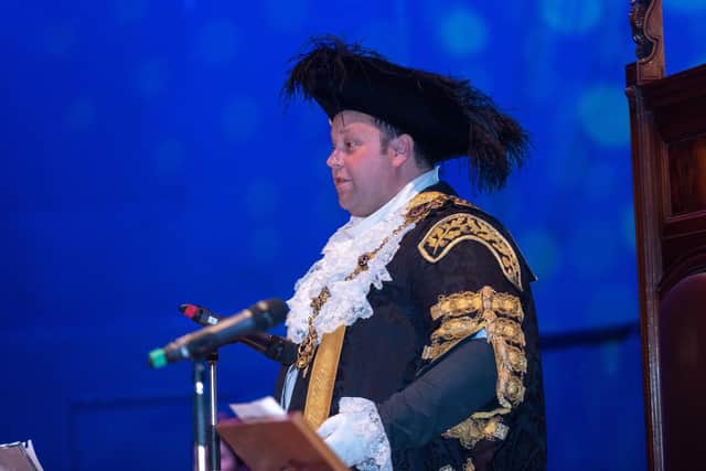 The former Lord Mayor of Portsmouth Cllr Lee Mason, pictured retiring from the role in 2019.  Picture: Vernon Nash