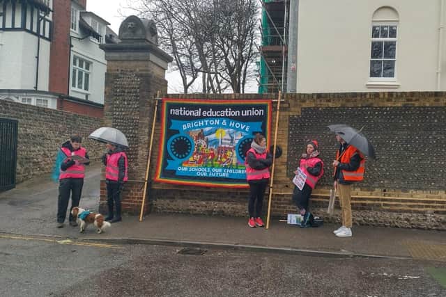 Teachers picket in Portsmouth on Feb 24
