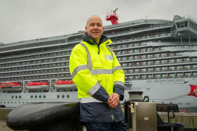 Mike Sellers, director of Portsmouth International Port in front of the cruise ship, Scarlet Lady at Portsmouth International Port.
Picture: Habibur Rahman