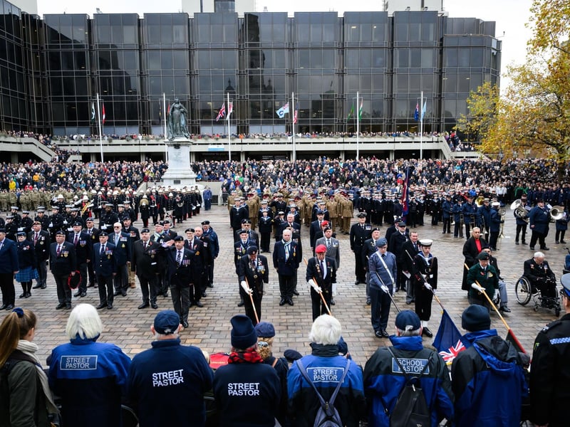 Pictured is: During the two minute silence
Picture: Keith Woodland (121121-78)