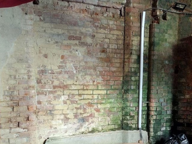 Damp masonry.  Image: Hampshire County Council