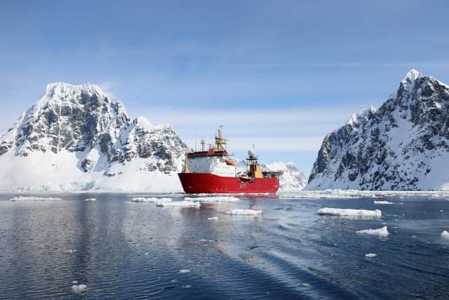 HMS Protector surveyed waters in the Arctic which had not been updated for nearly a century. Picture: Royal Navy/UK Ministry of Defence CROWN COPYRIGHT/LPhot Belinda Alker.