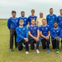 SPL second tier champions Portsmouth. Back (from left) Carlin Joy, Rakshith Rao, Charlie Collins, Ian Miller (scorer), Dan Wimble (captain), Ben Duggan, Freddie Gadd. Front row: Harry Gadd, Joe Kooner-Evans, Steve Warner, Sujeeth Daini, Mohammed Ashraful, Tom Lewis. Picture: Mike Cooter
