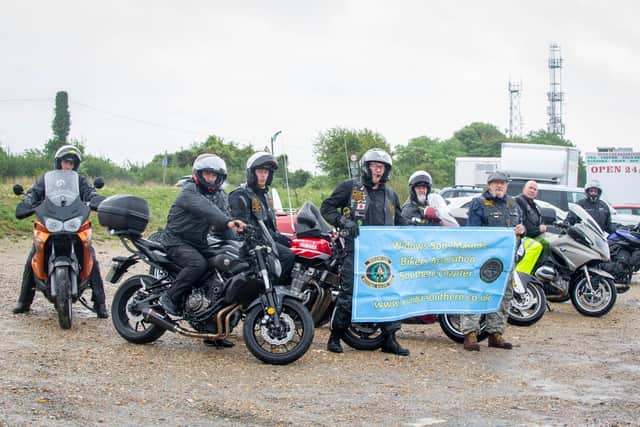 Masonic bikers from the Widows Sons are doing a 1,834-mile charity ride from Horndean to John o Groats to Lands End and back home raising money for Hampshire and isle of Wight Air Ambulance.

Pictured: The bikers at Portsdown Hill, Portsmouth on 19 August 2020

Picture: Habibur Rahman