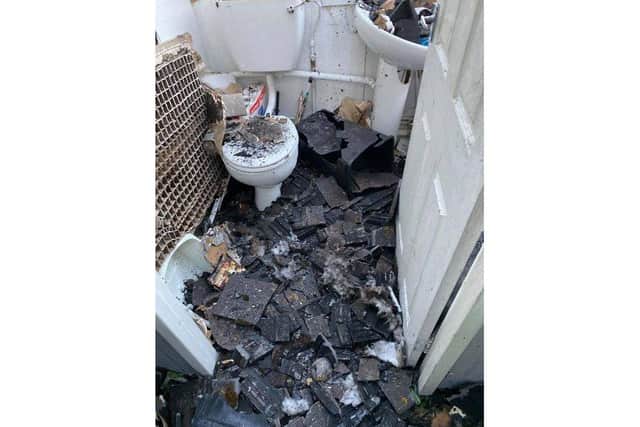 The aftermath of the fire