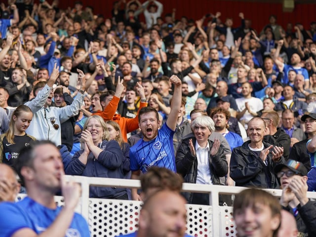 Loud and proud on the road with Pompey.