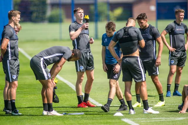Pompey during pre-season training last summer. Picture: Habibur Rahman