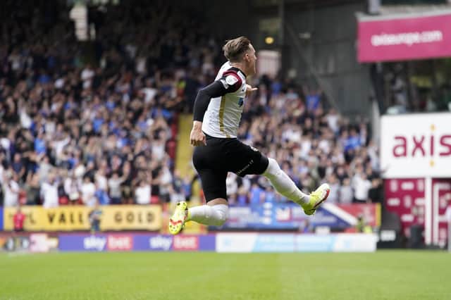 Ronan Curtis lets fly to earn Pompey the opener in Saturday's 2-2 draw at Charlton. Picture: Jason Brown/ProSportsImages